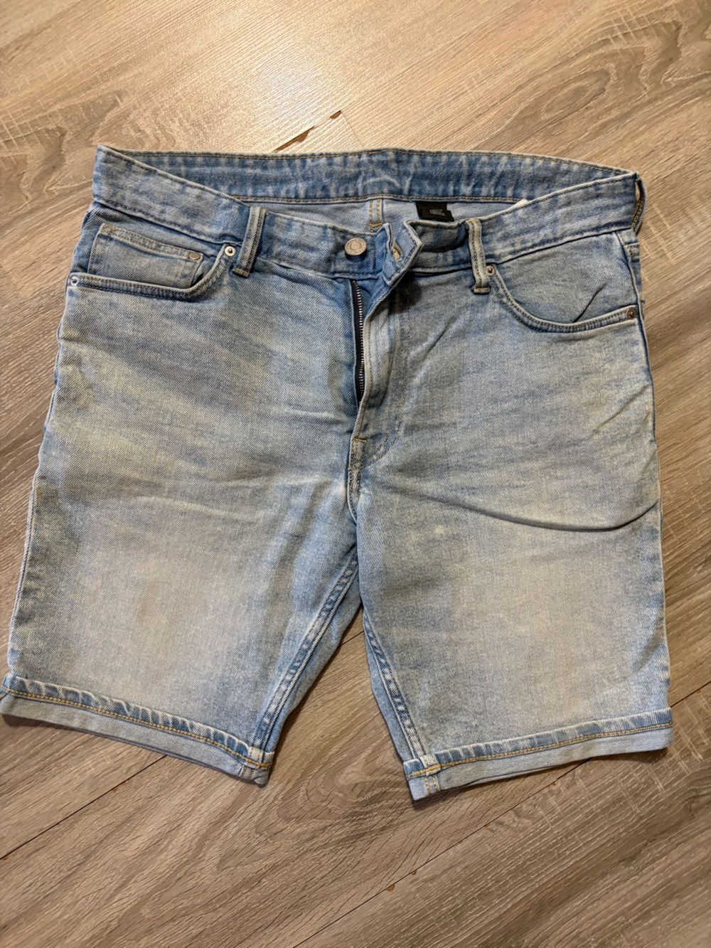 H&M Men's Light Blue Straight Denim Shorts